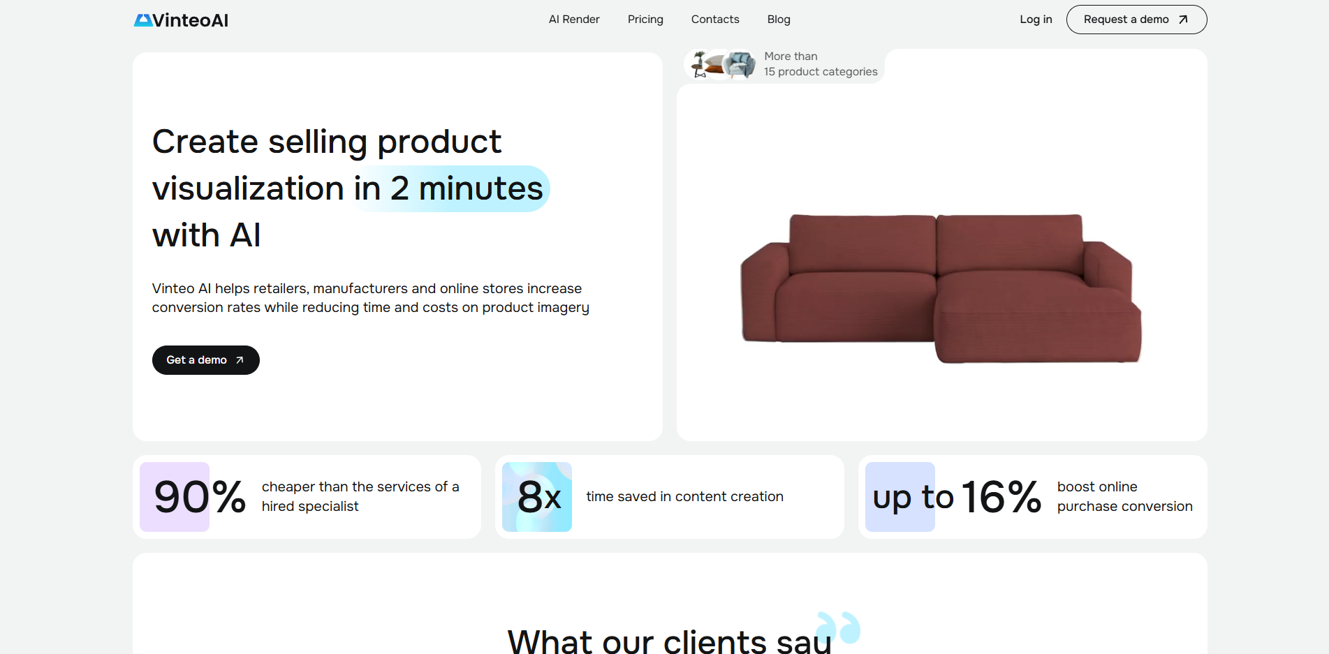 Vinteo AI website preview