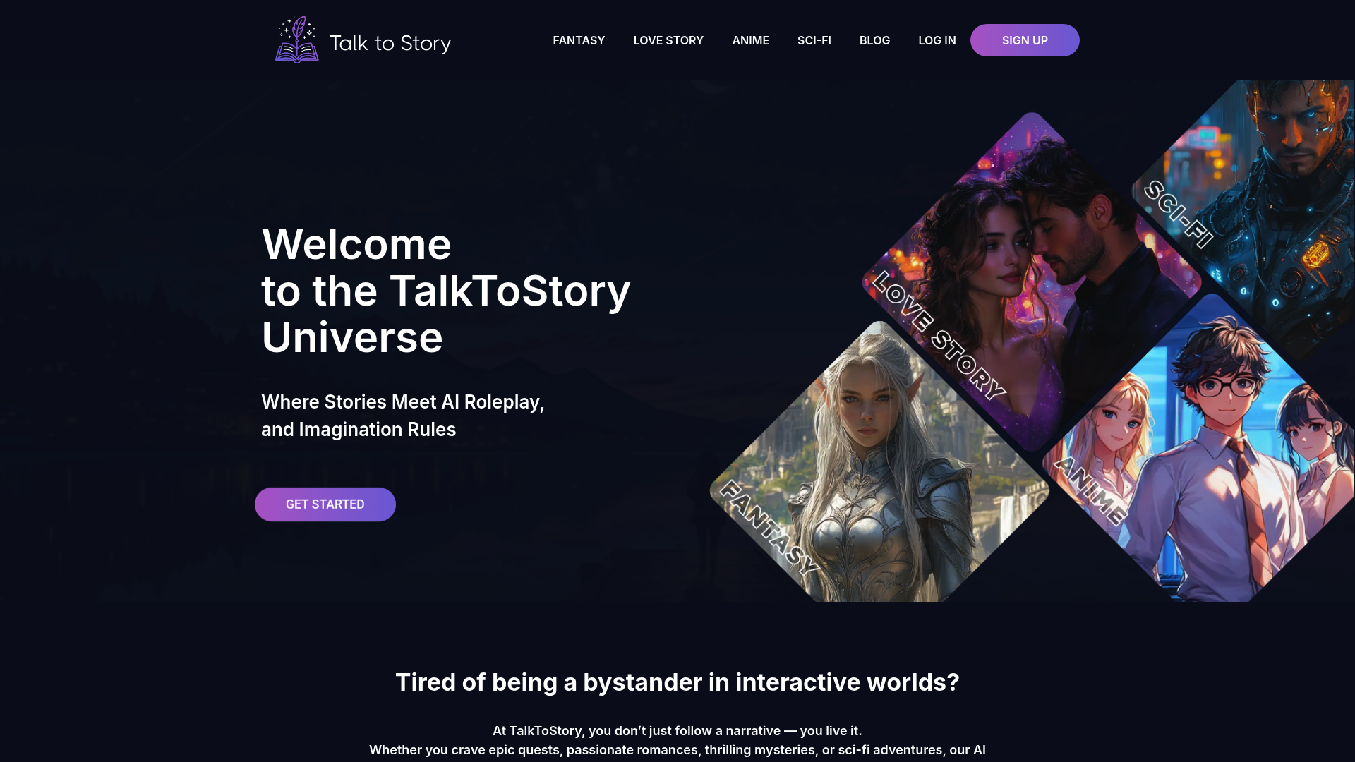 TalkToStory  website preview