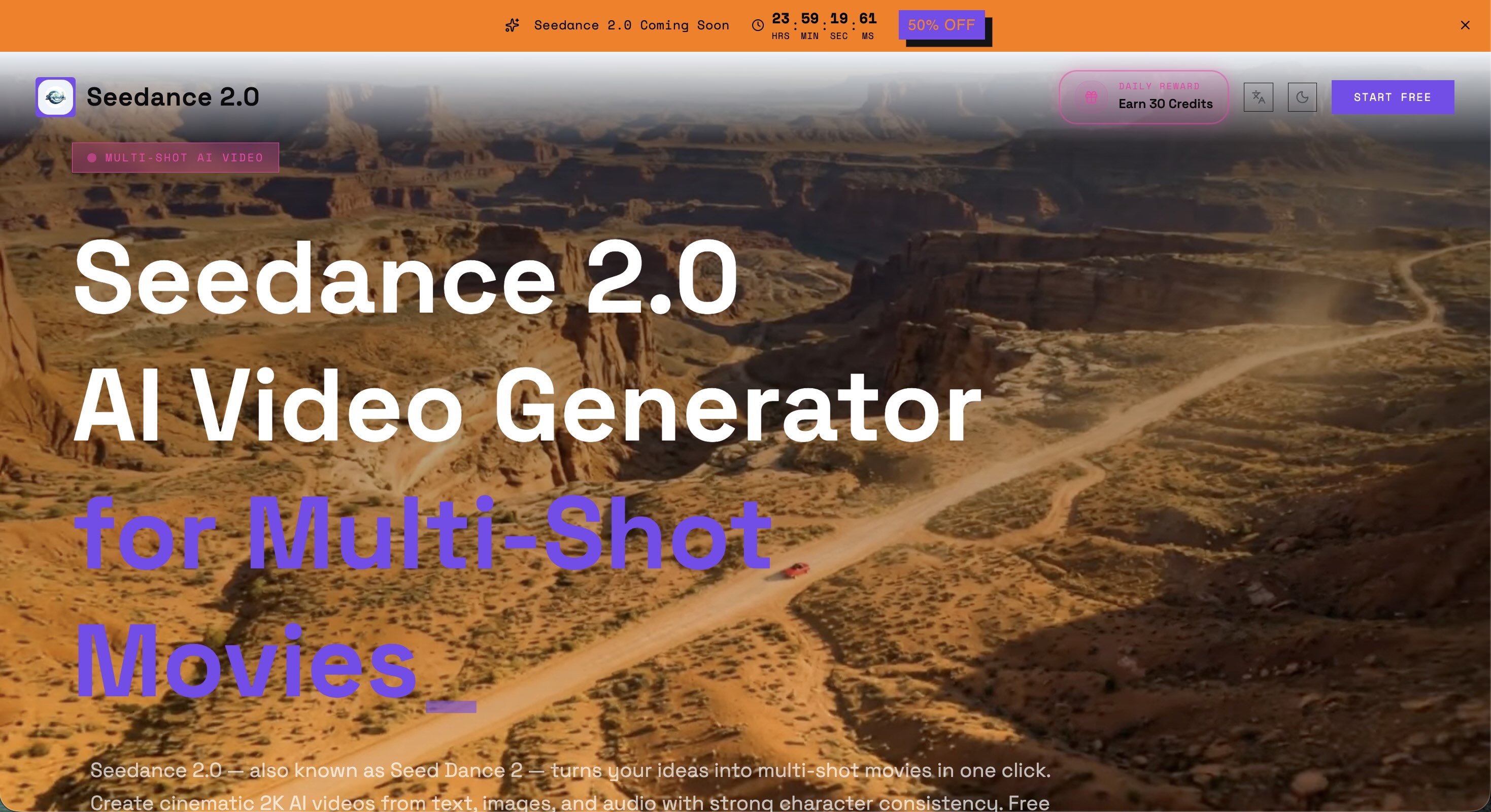 Seedance 2.0 - AI Multi-Shot Video Generator preview