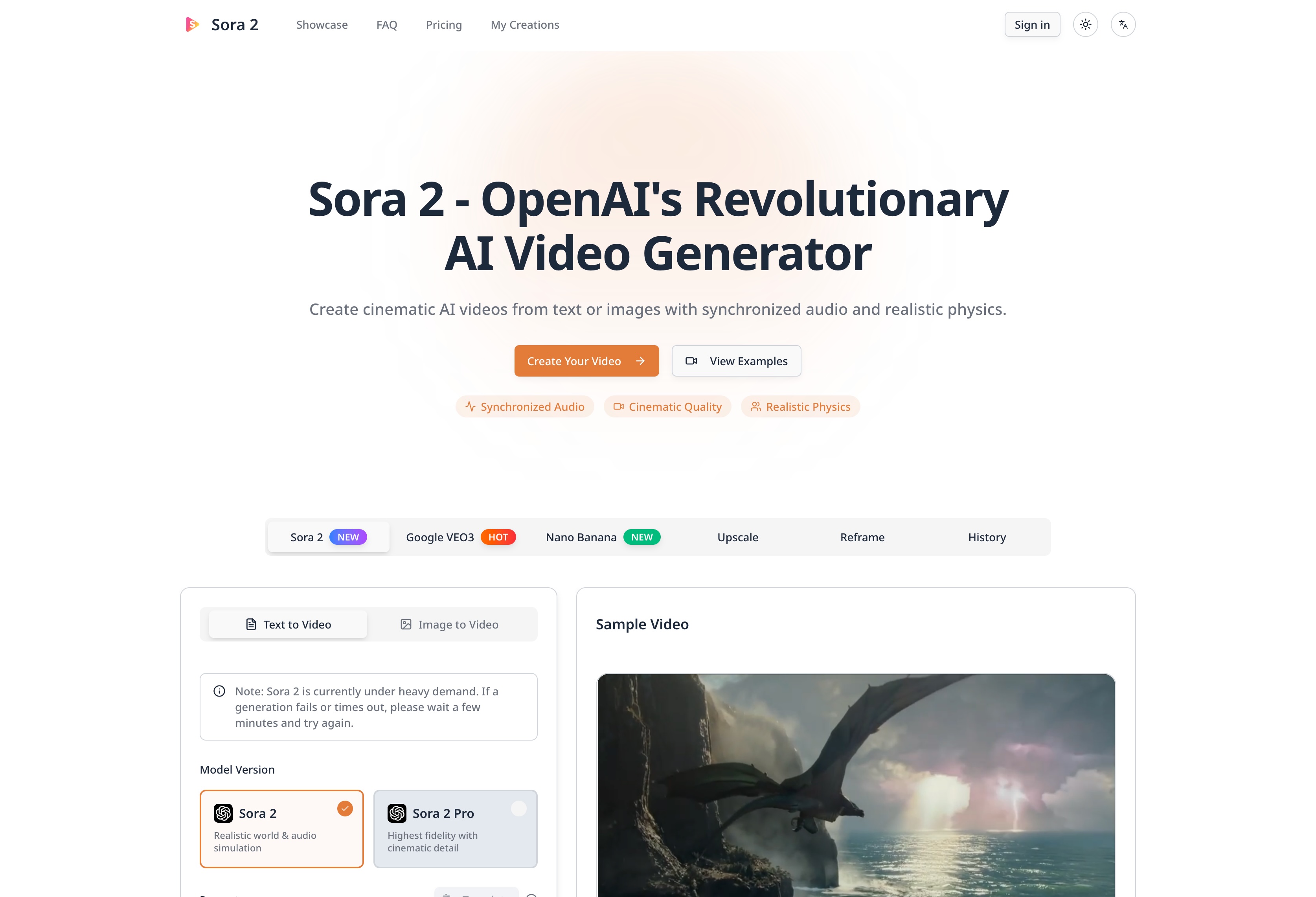 Cinematic AI Videos | Sora 2 AI preview
