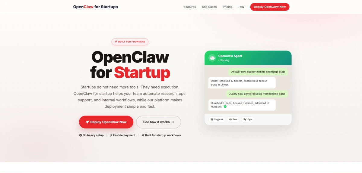 OpenClaw for Startup preview