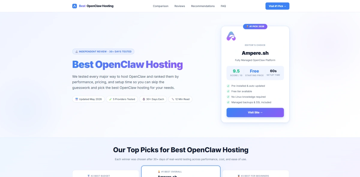 Best Openclaw Hosting preview