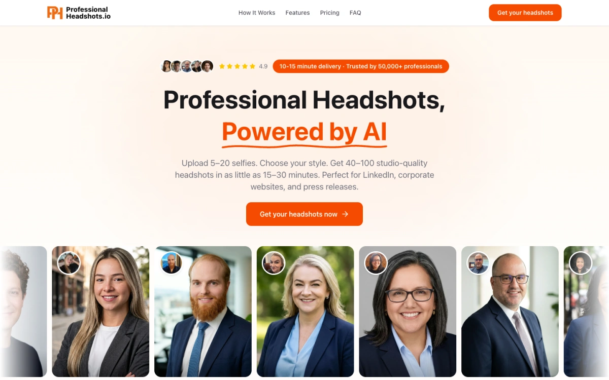 ProfessionalHeadshot.io preview