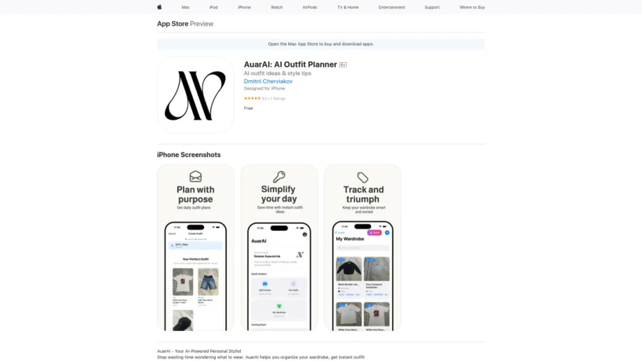 AuarAI website preview