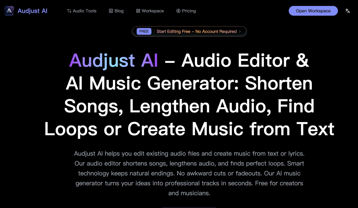 Audjust AI preview