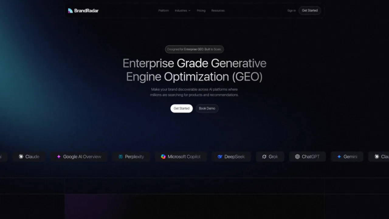 BrandRadar website preview