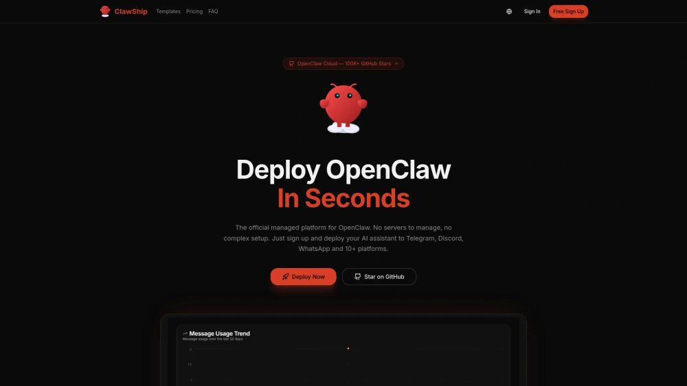 ClawShip website preview