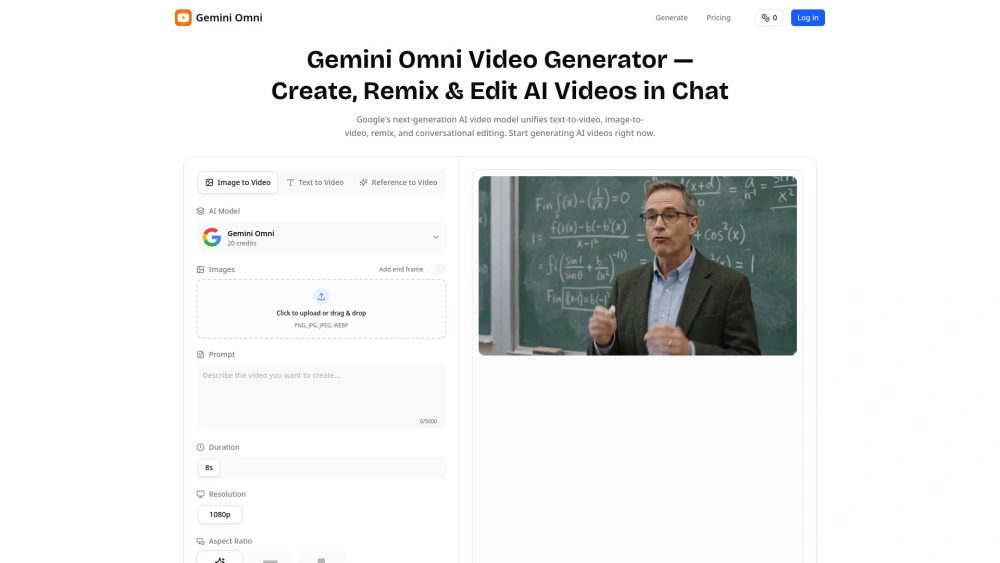 Gemini Omni Video Generator preview