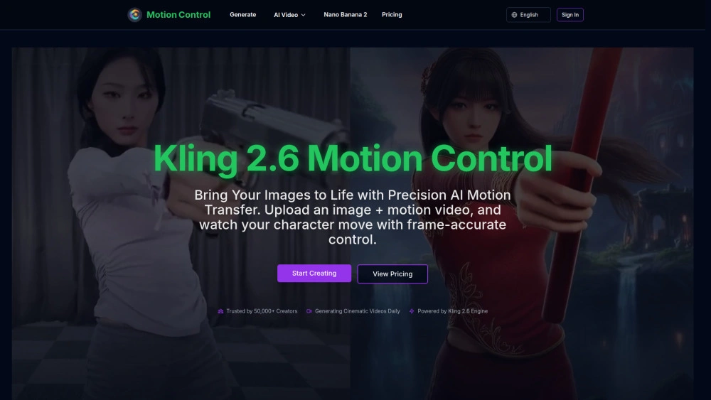 Kling 2.6 Motion Control preview