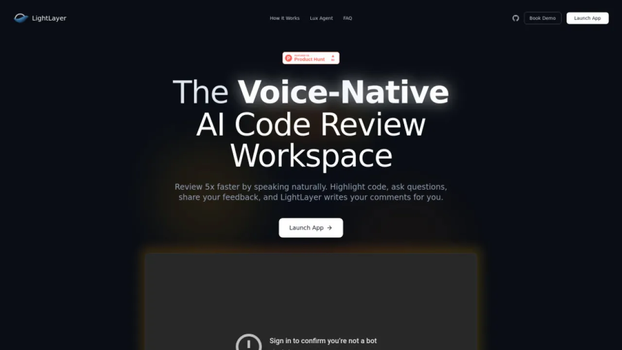 LightLayer website preview
