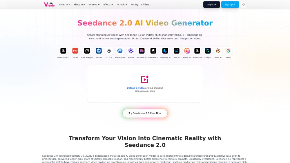 Seedance 2.0 AI Video Generator preview