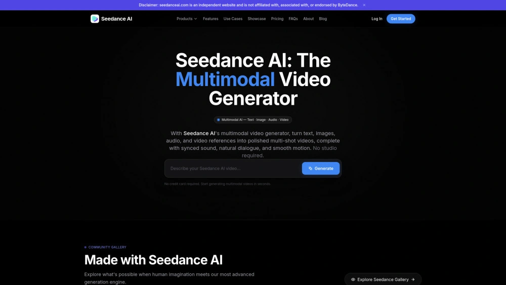 Seedance AI preview