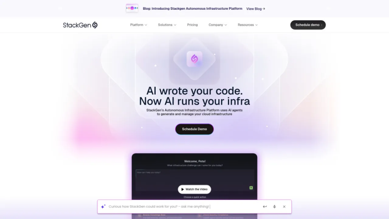 StackGen website preview