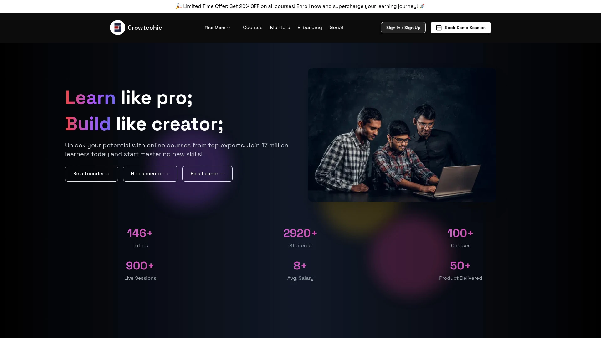 GrowTechie website preview