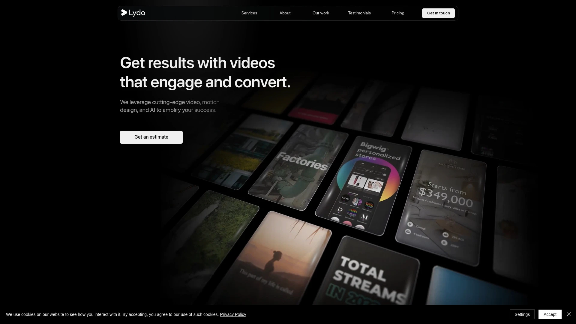 Lydo website preview