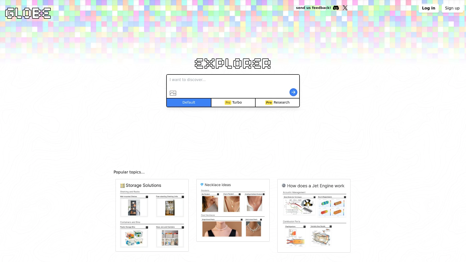 Globe Explorer website preview