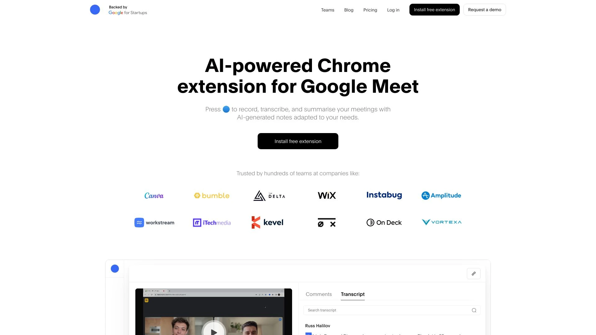 Bluedot website preview