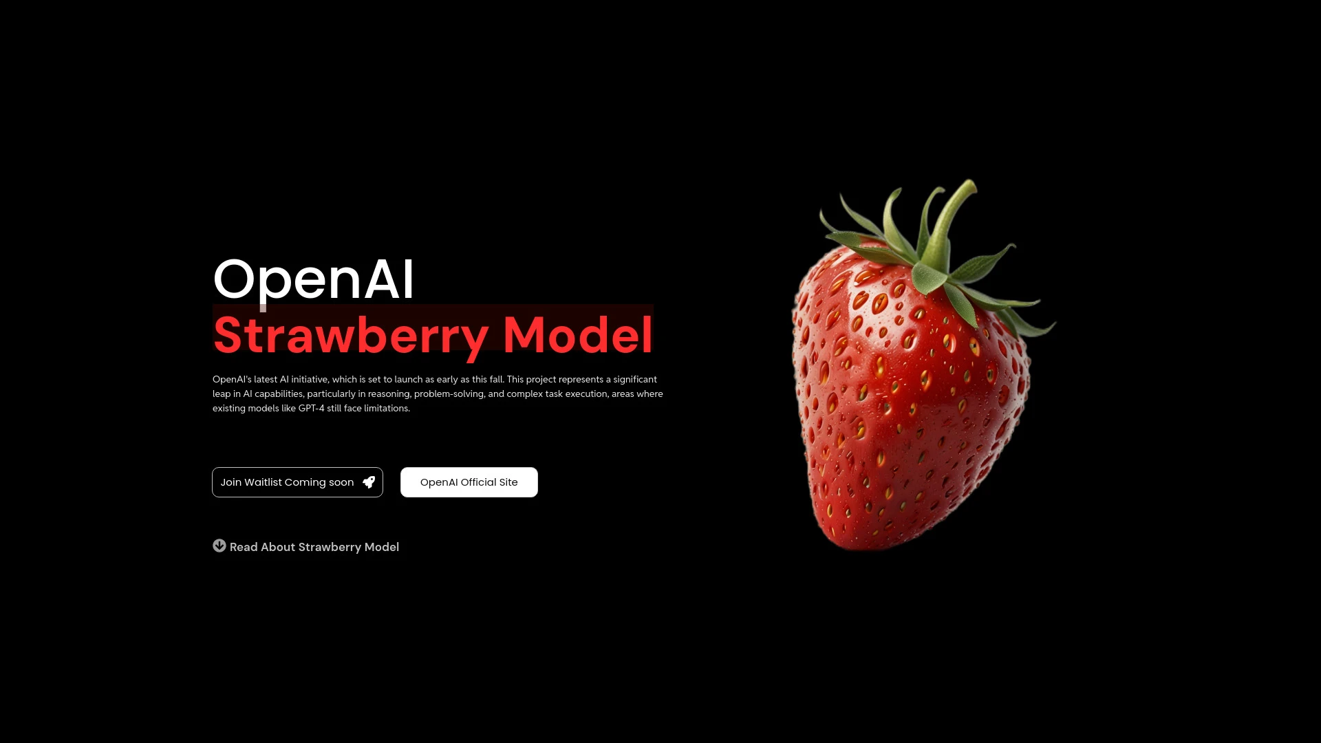 OpenAI Strawberry Model website preview