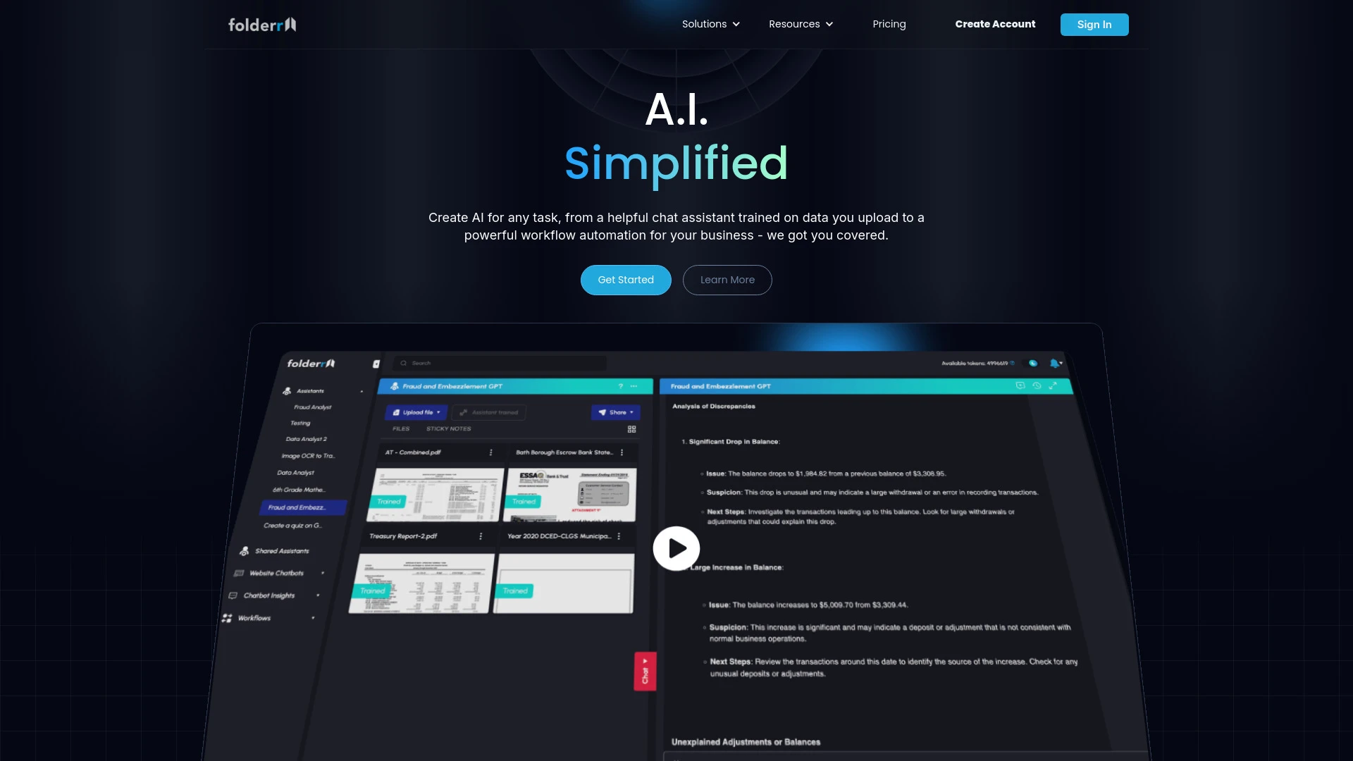 Folderr website preview