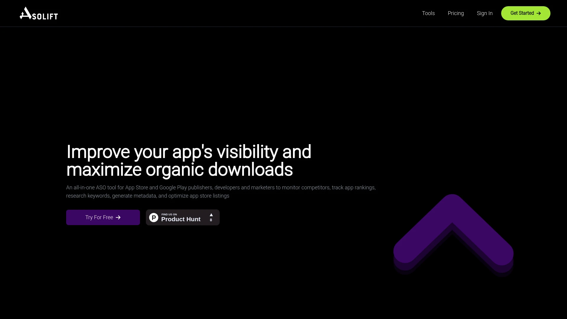 AsoLift website preview