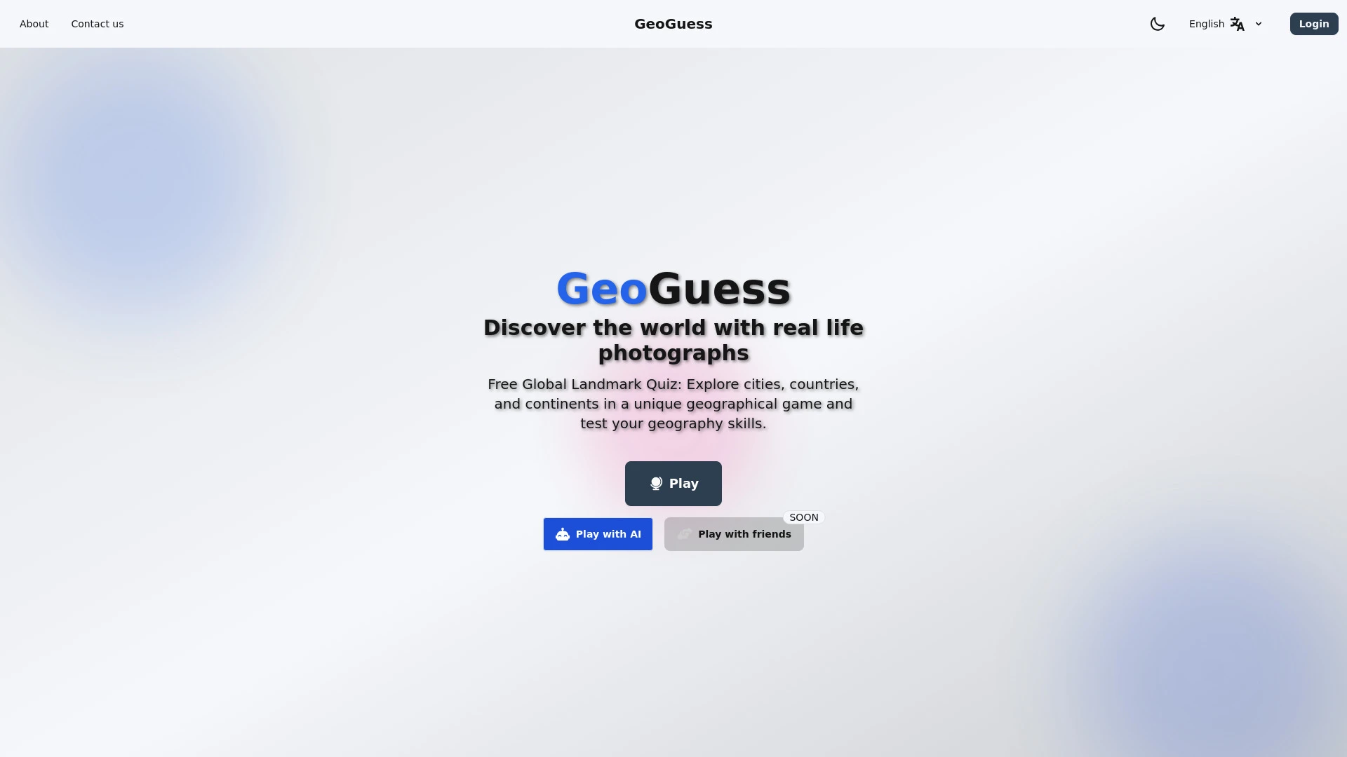 GeoGuess website preview