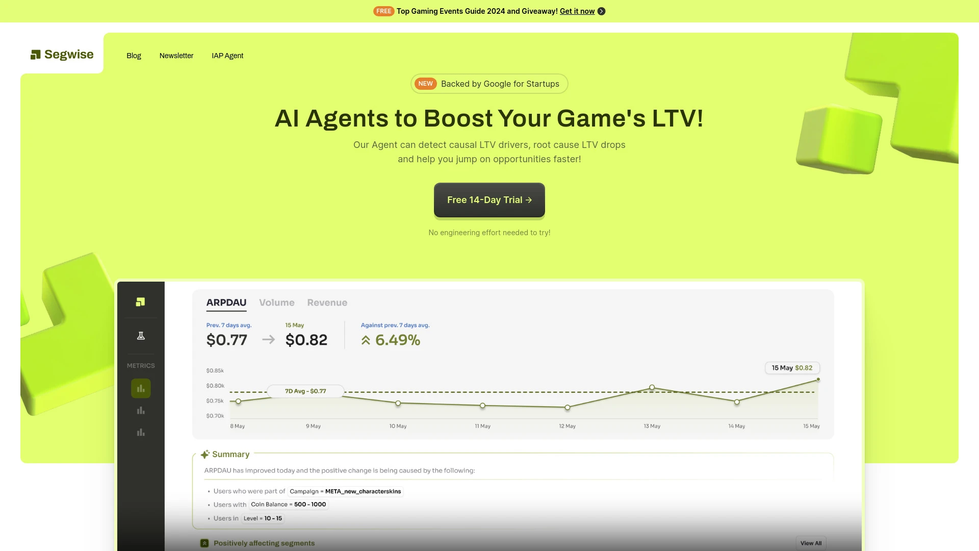 Segwise AI website preview