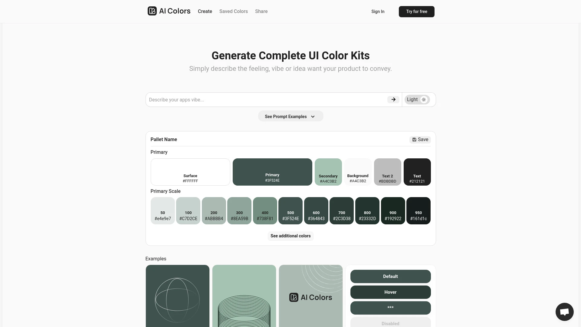 Ai Colors website preview