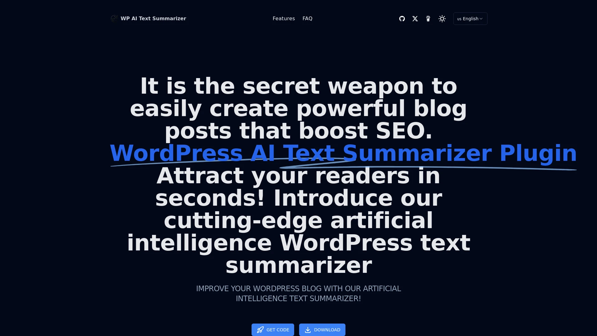 WP AI Text Summarizer website preview
