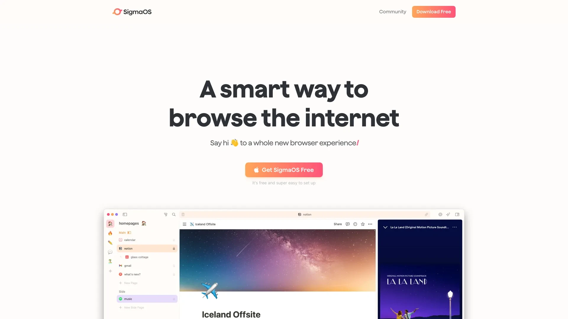 SigmaOS Airis preview