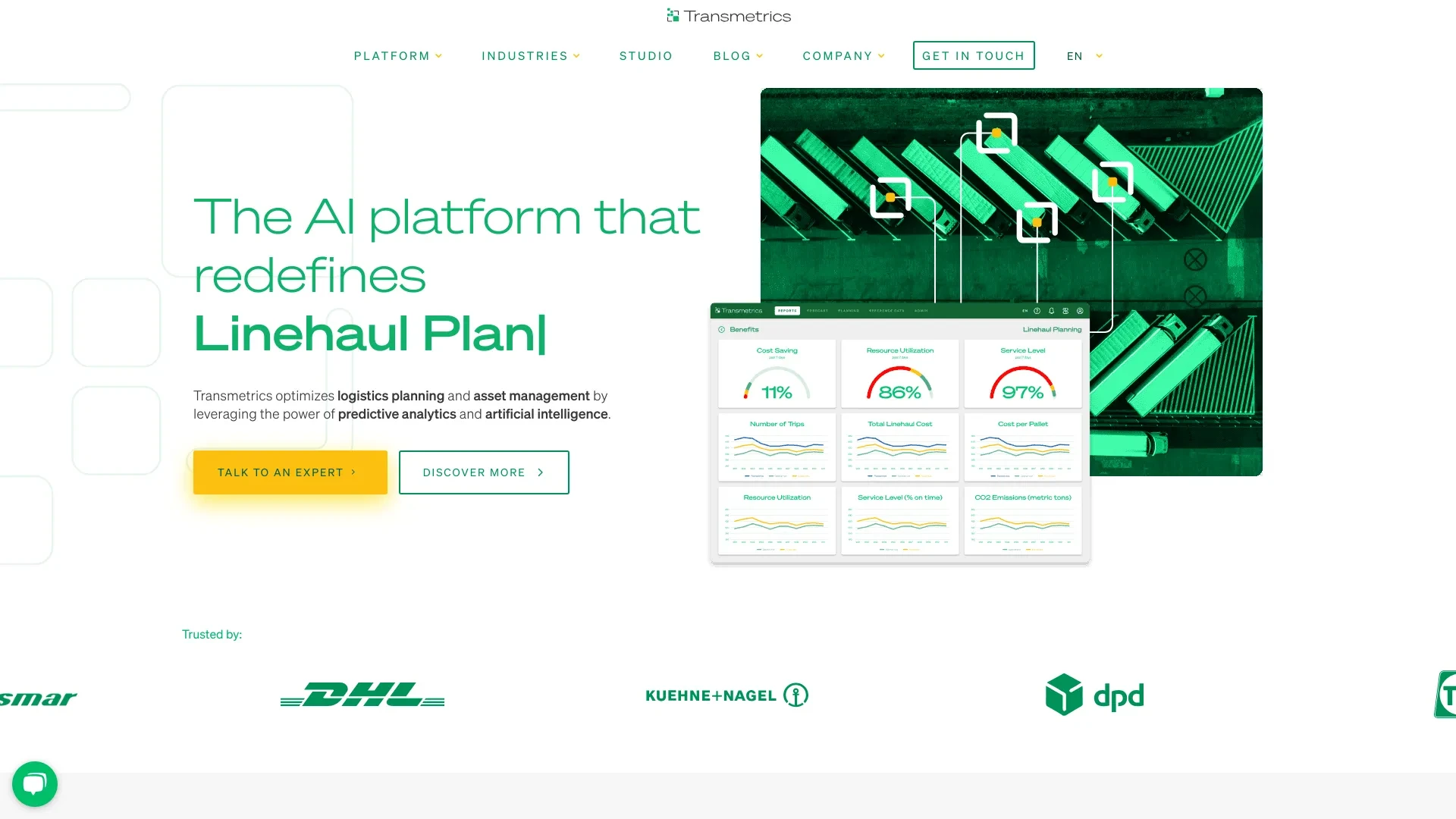 Transmetrics website preview