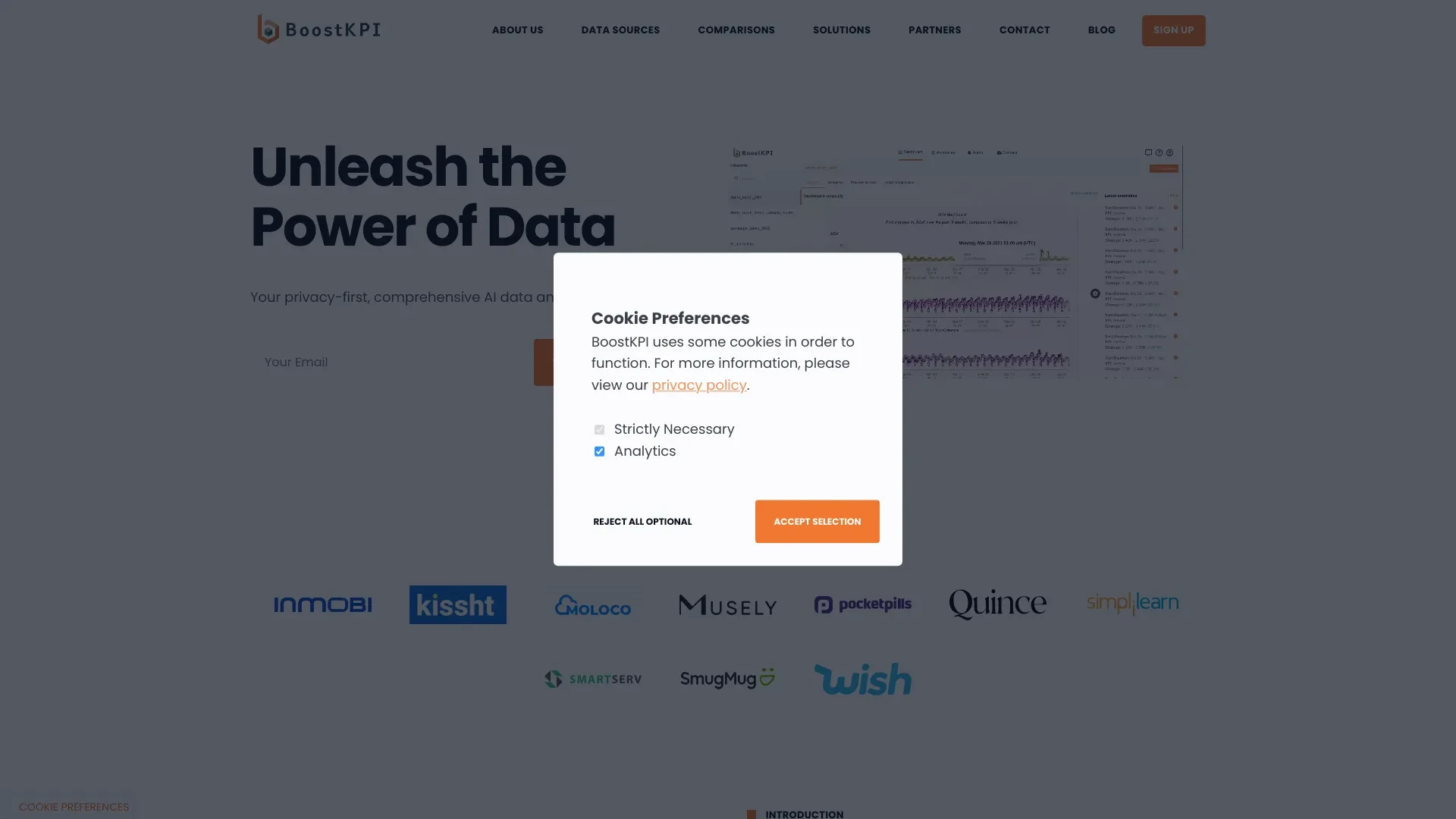 BoostKPI website preview