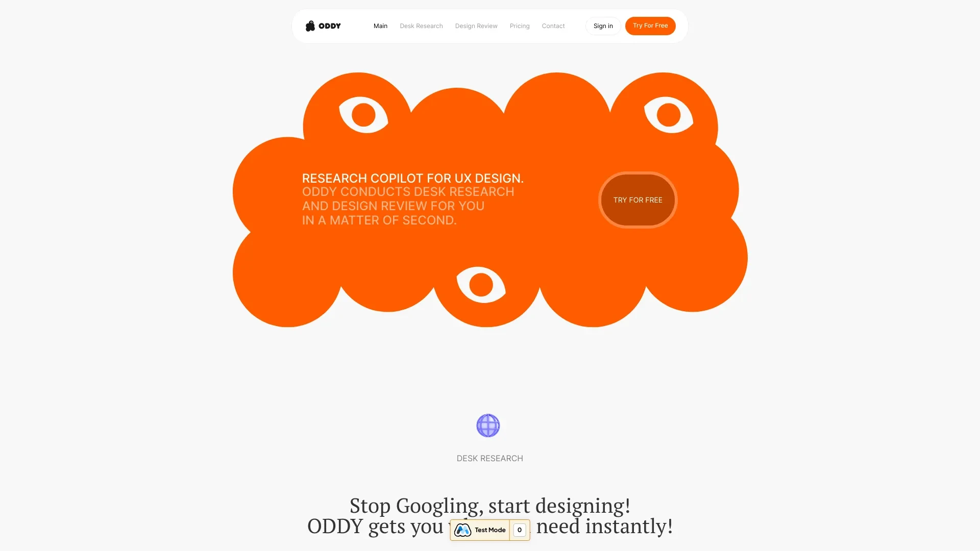 ODDY website preview