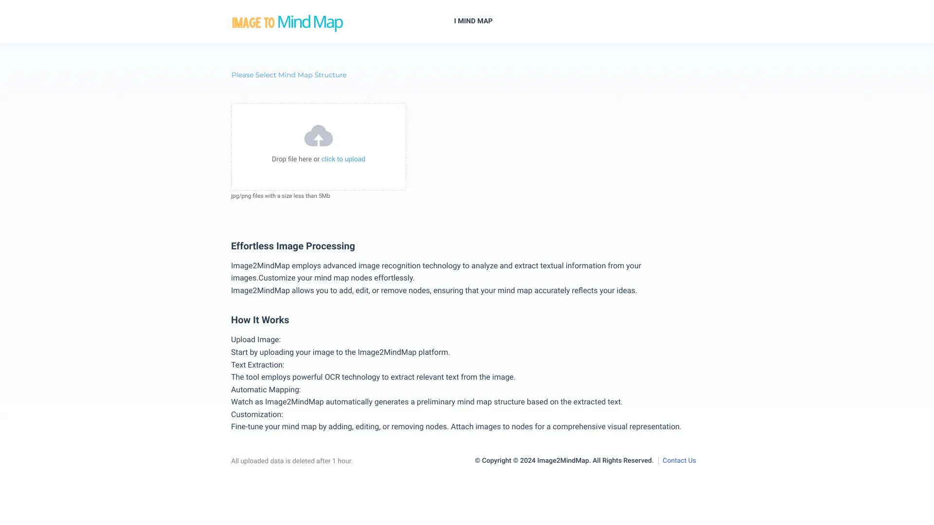 Image2MindMap website preview