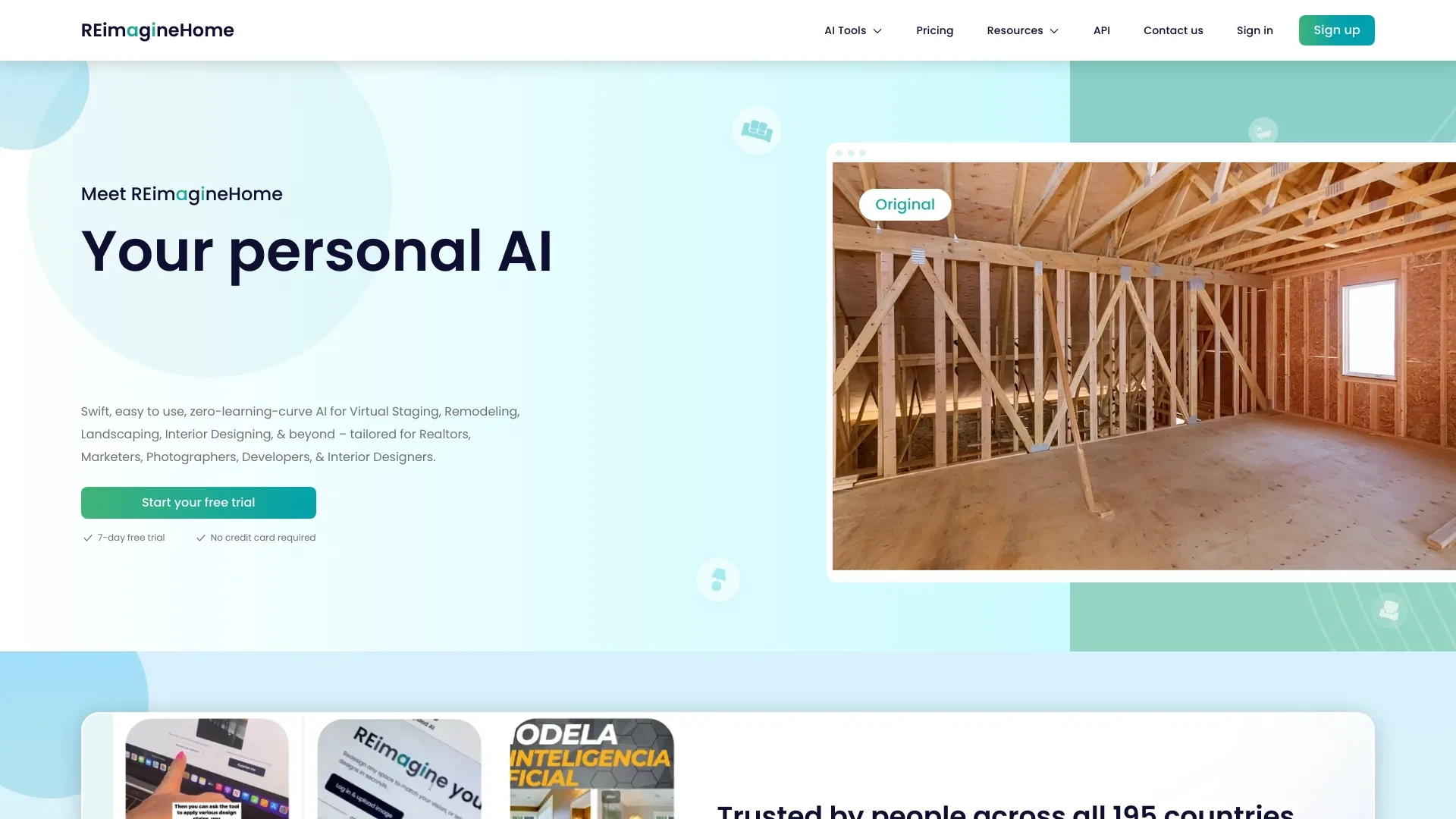REimagine Home: AI-powered Interior Design Ideas website preview