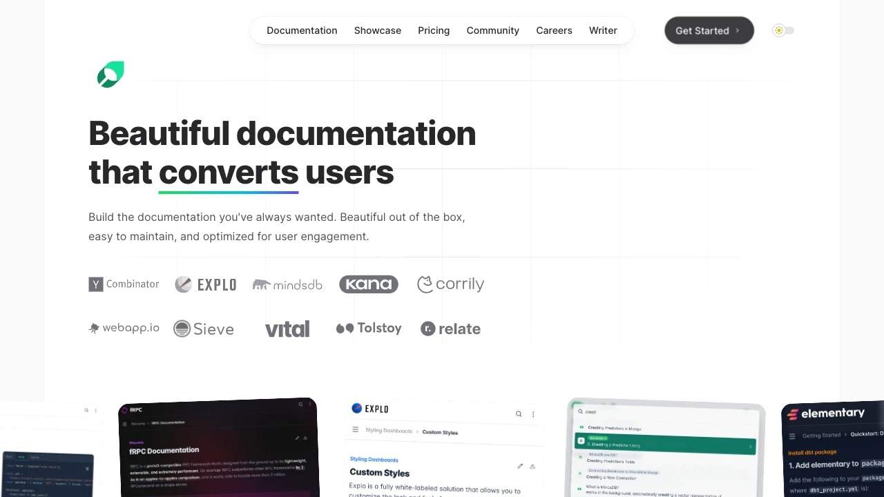 Mintlify website preview