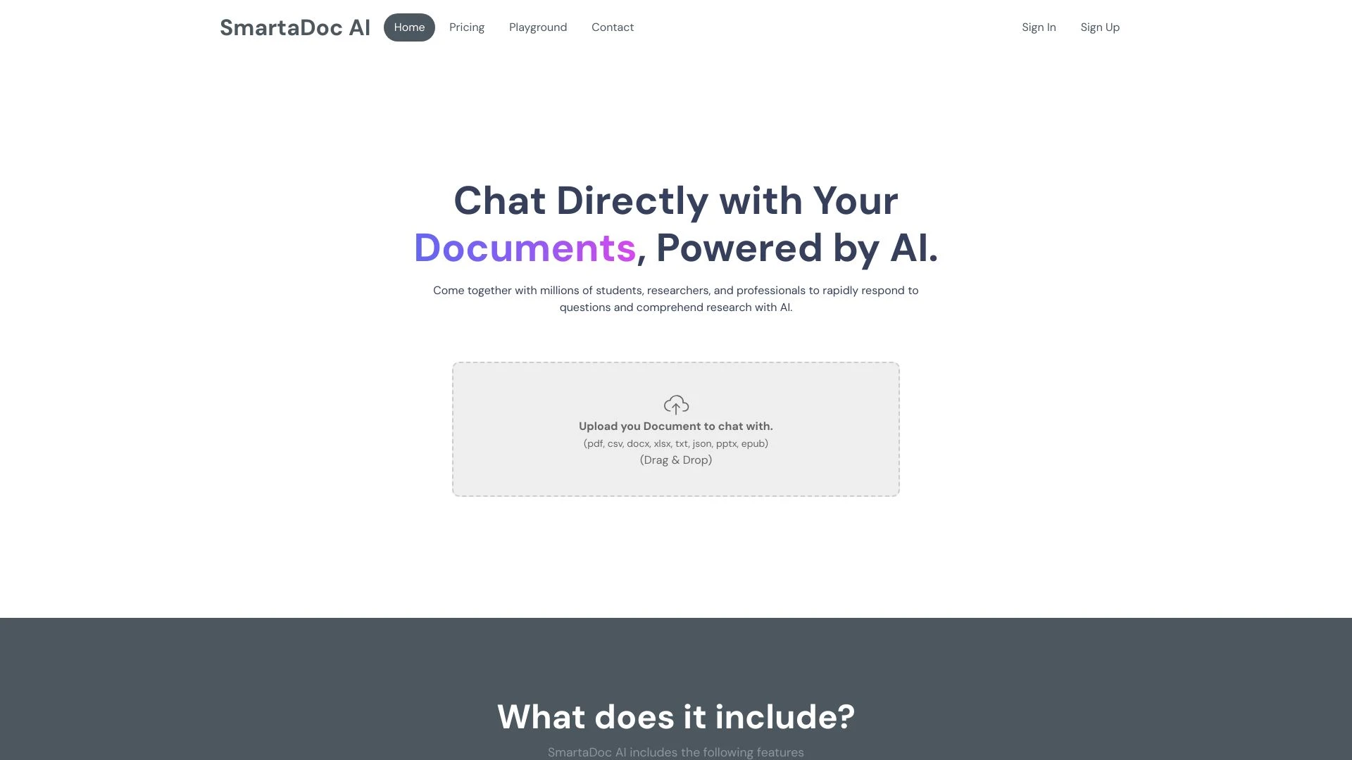 SmartaDoc AI website preview