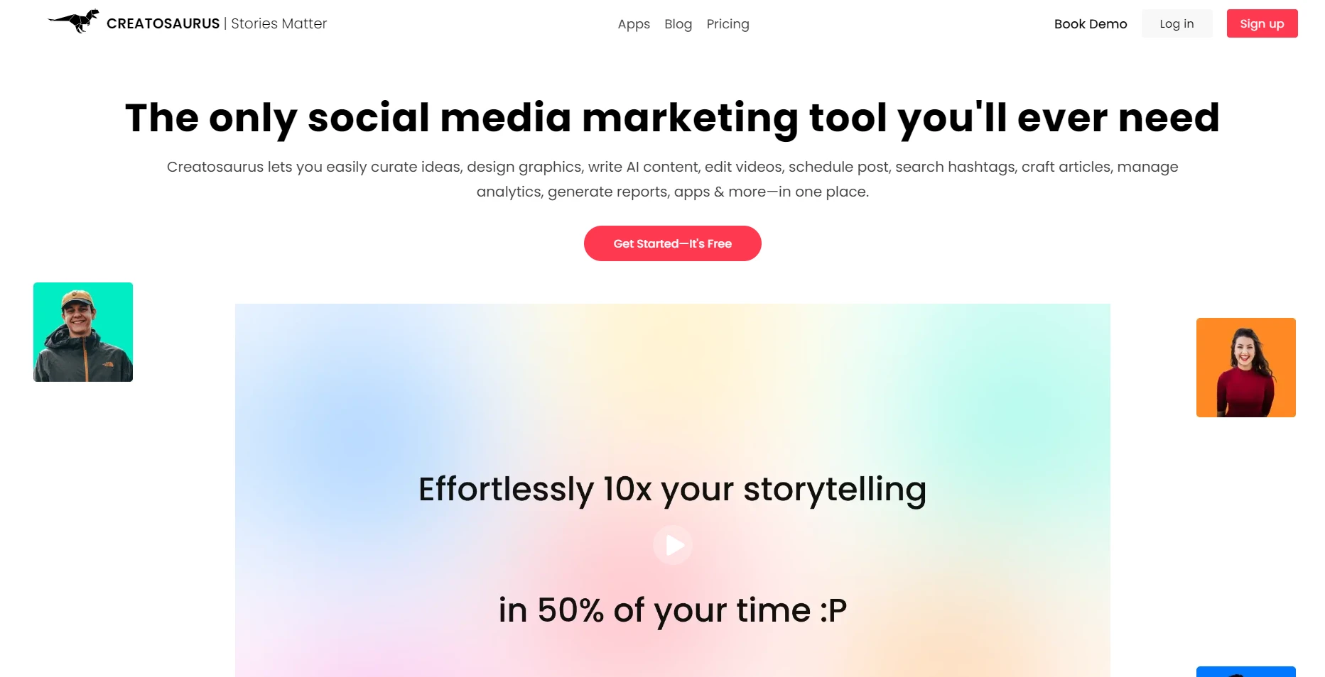 Creatosaurus website preview