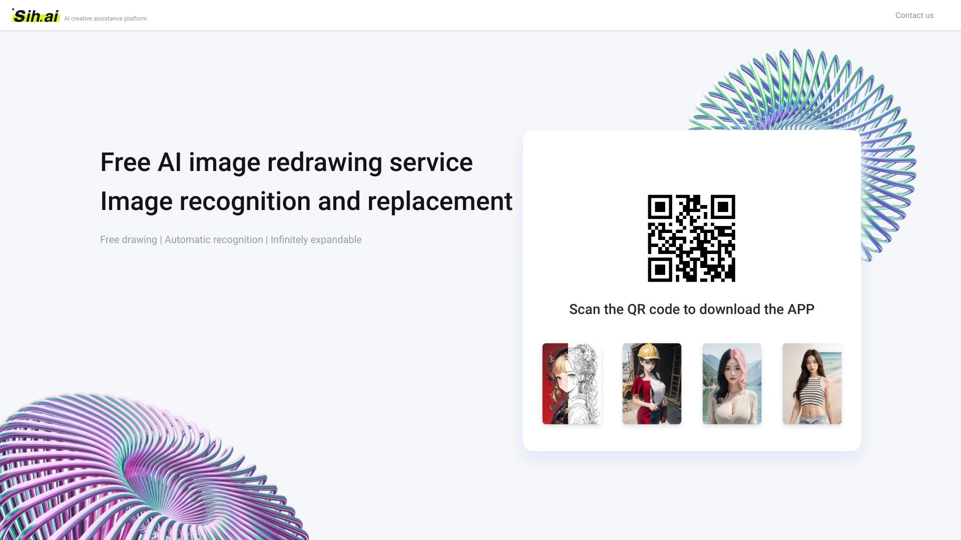 Sih.Ai website preview