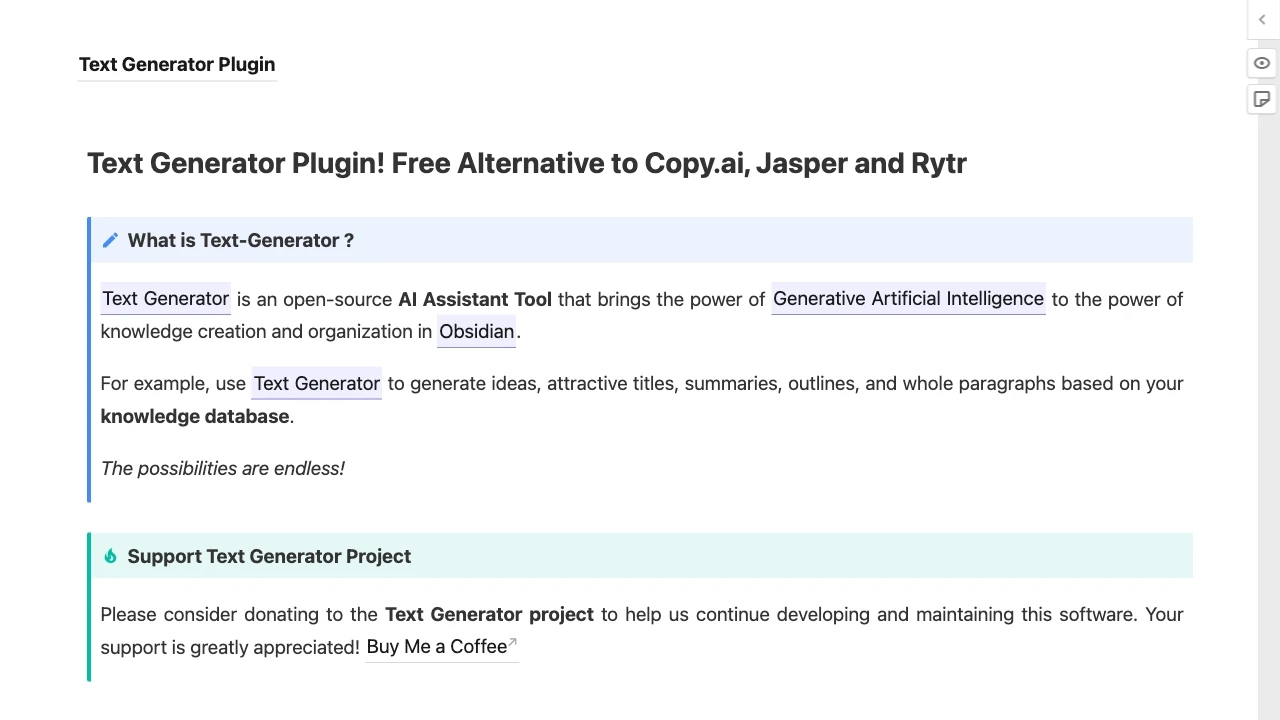 Text Generator Plugin website preview