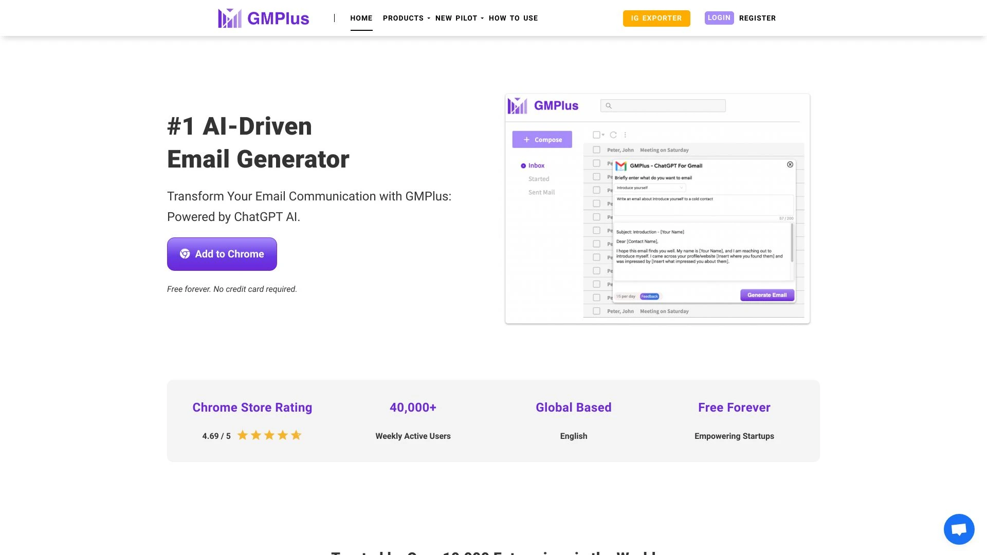 GMPlus website preview