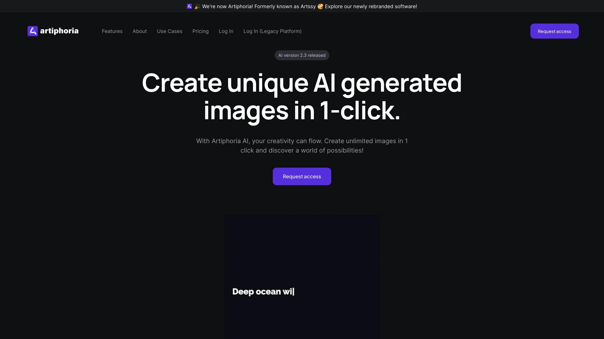 Artiphoria website preview