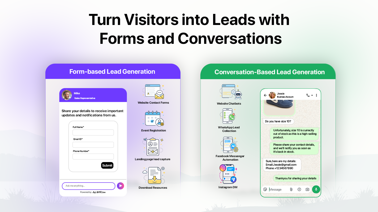 This image demonstrates how you can customize the chatbot according to your business requirements.